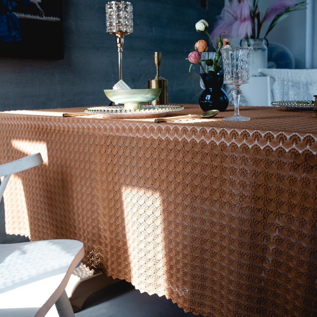 Rustic Ripple Lace Tablecloth