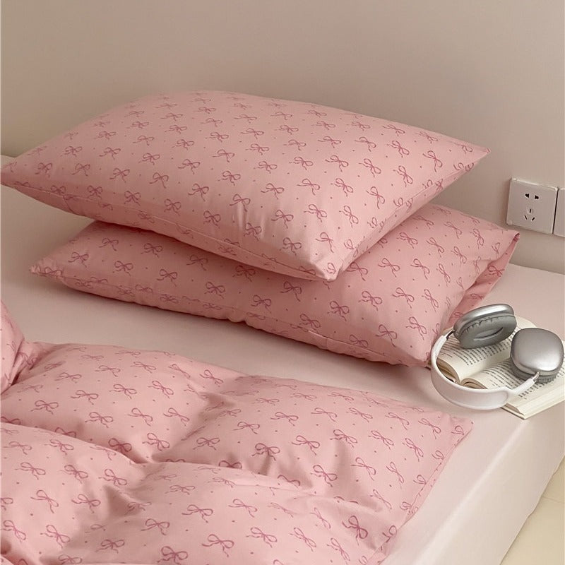 Pink Bow Bedding Set