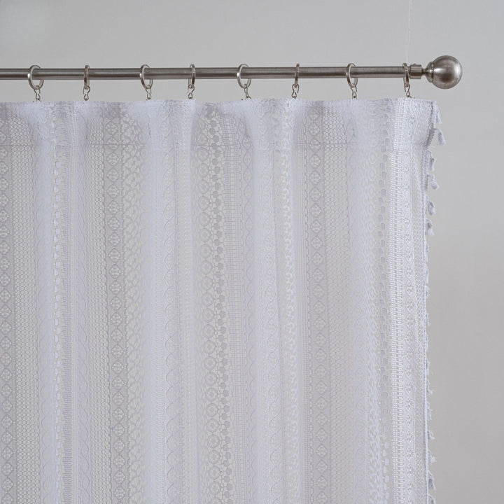 Soft Glow Lace & Fringe Curtain