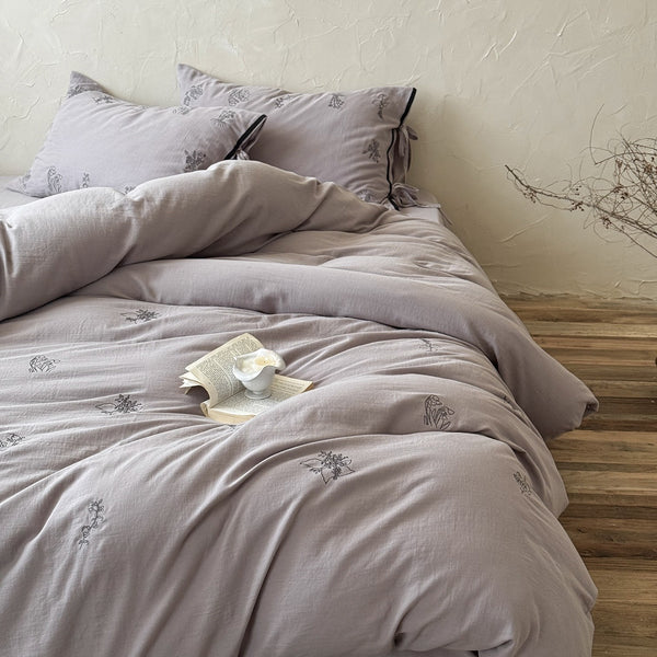 Herb Embroidery Bedding Set