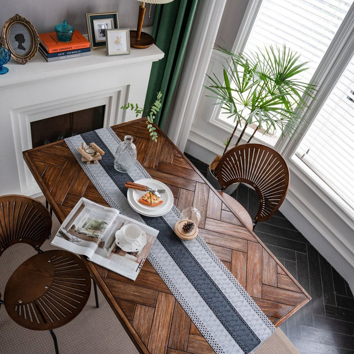 Nordic Woven Stripe Table Runner