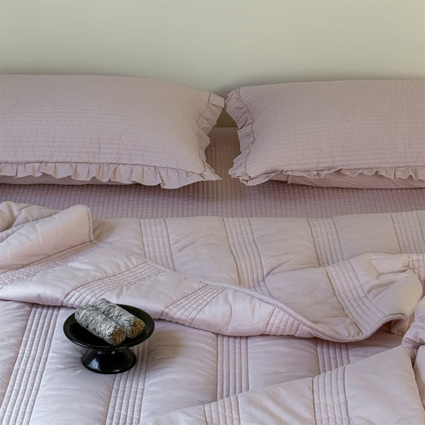 Soft Cream Summer Quilted Blanket