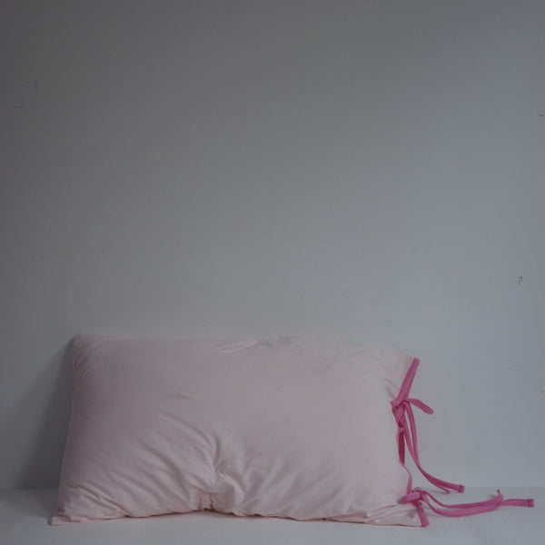 Soft Tie Jersey Cotton Pillowcase Set