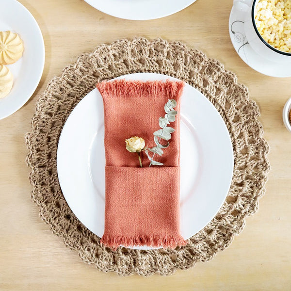 Tassel Cotton & Linen Napkin Set