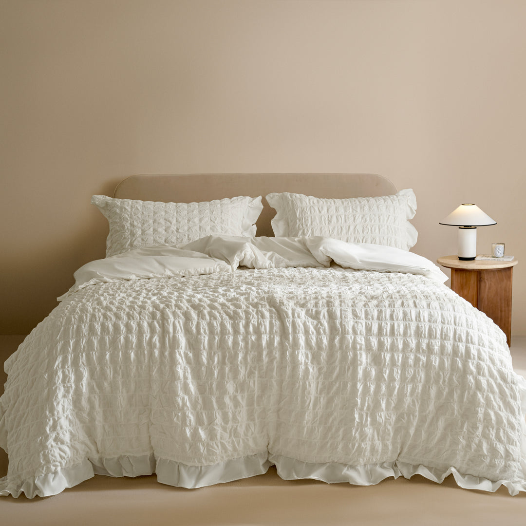 Cream Puff Quilt Cover Set