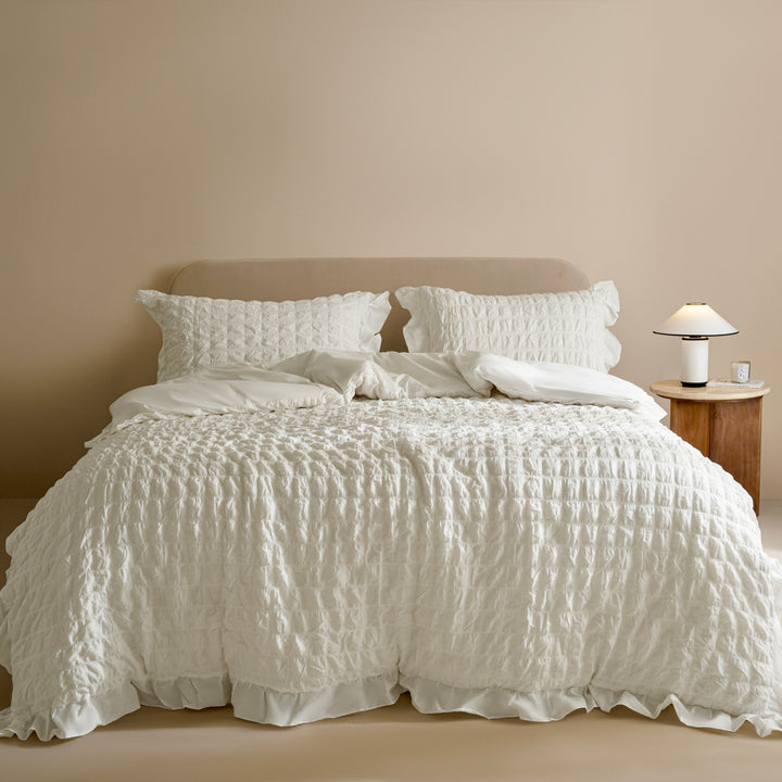 Cream Puff Quilt Cover Set