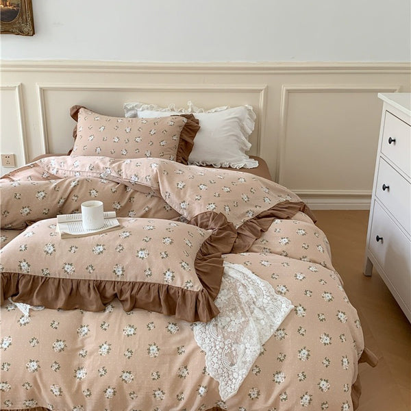 Frilly Floral Bedding Set