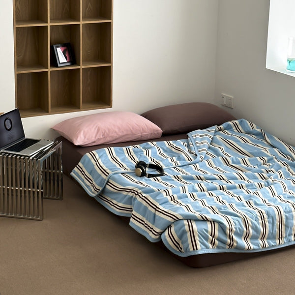 Heritage Stripe Summer Quilted Blanket