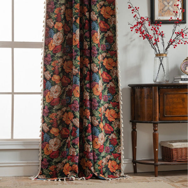 Retro Blossoming Curtain