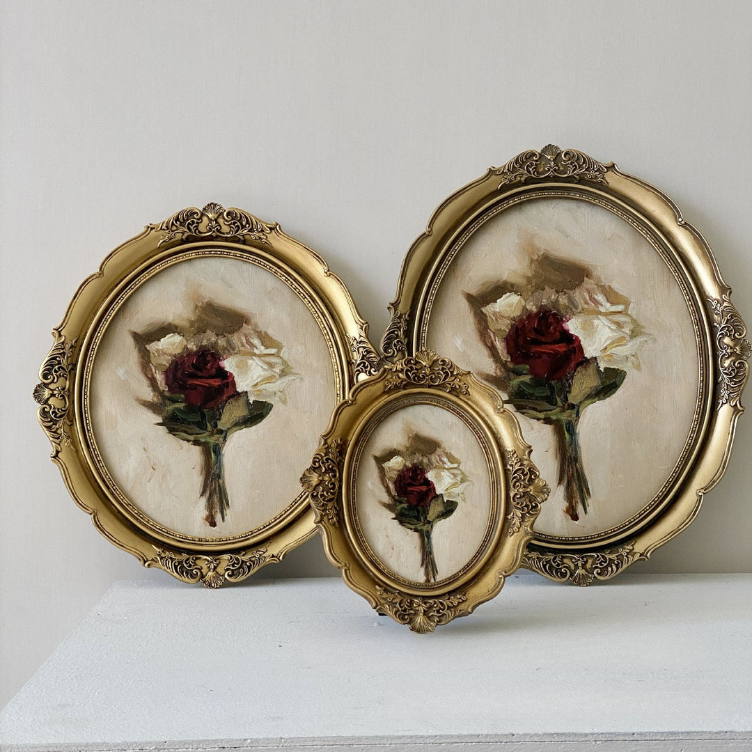 Vintage Gold Filigree Oval Frame