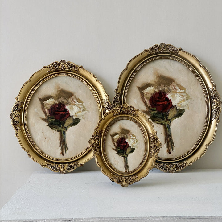 Vintage Gold Filigree Oval Frame