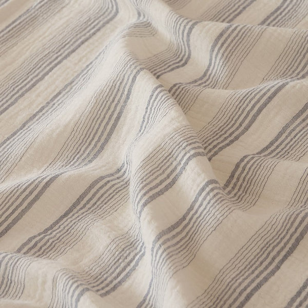 Stripe & Button Pillowcase Set