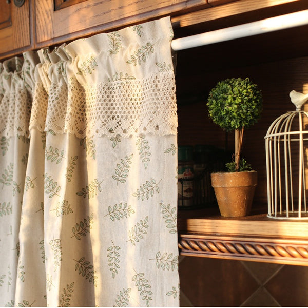 Countryside Leave Cabinet Curtain