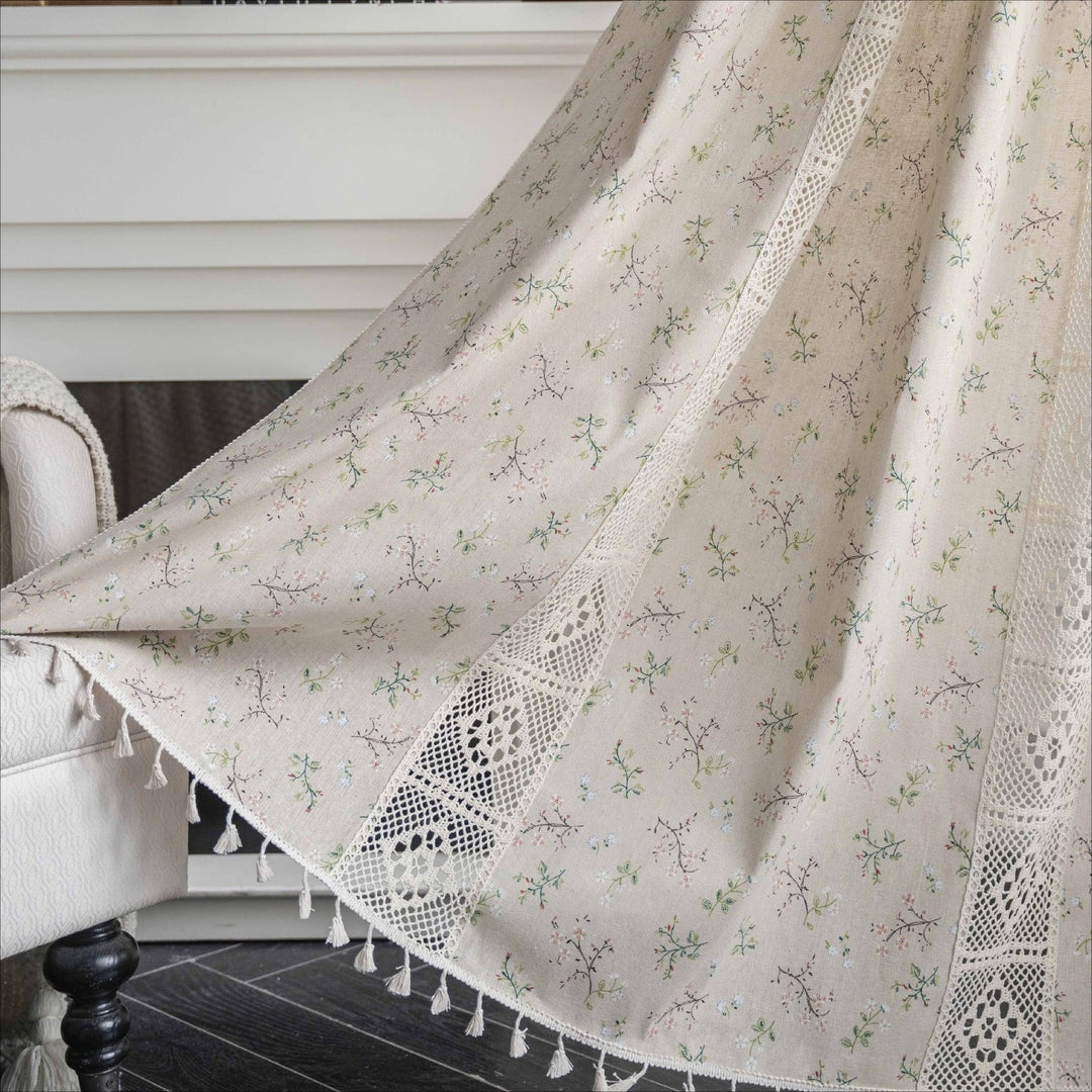 Wild Floral Lace Curtain