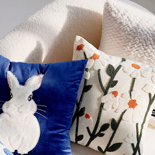 Bunny and Daisy Cushion