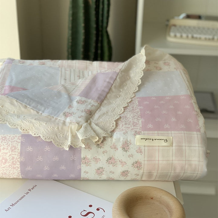 Rural Patchwork Summer Quilted Blanket