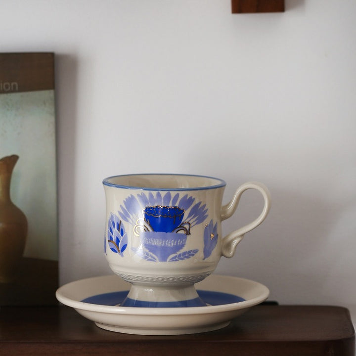 Azure Bloom Teacup Set
