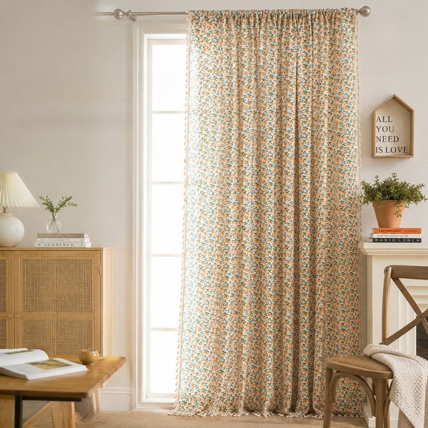 Orange Fun Tassel Curtain