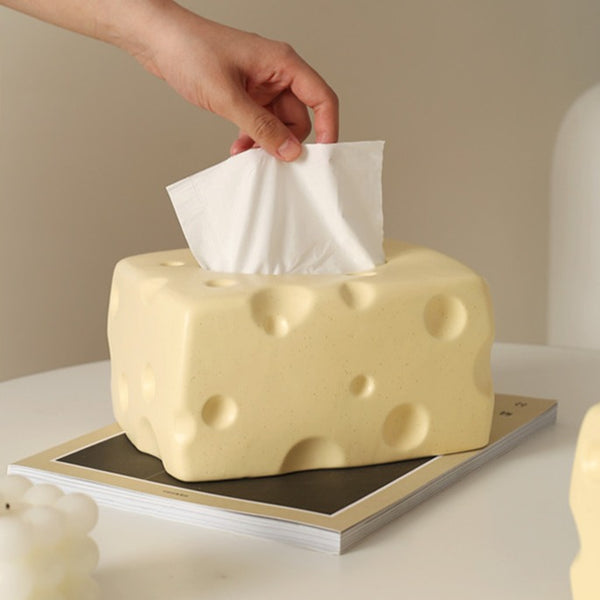 Swiss Cheese Ceramic Tissue Box