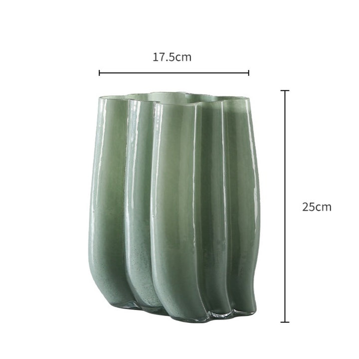 Green Serenity Glass Vase Collection