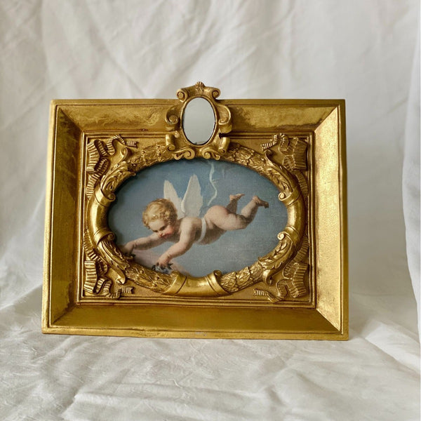 Vintage Gold Mini Mirror Top Frame