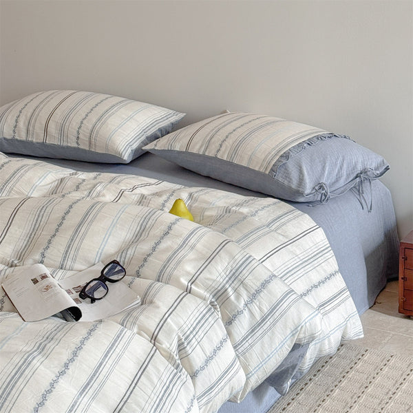 Sea Salt Stripe Bedding Set