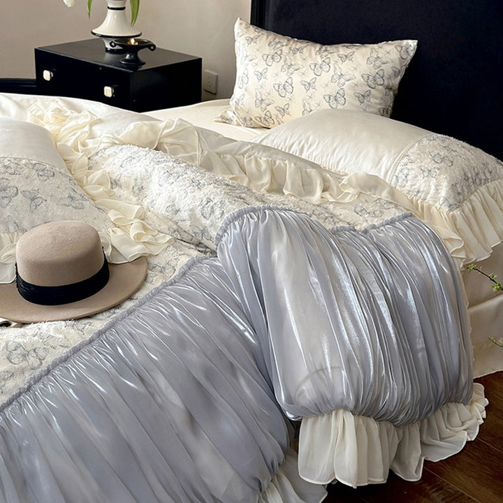 Blue Butterfly Bedding Set