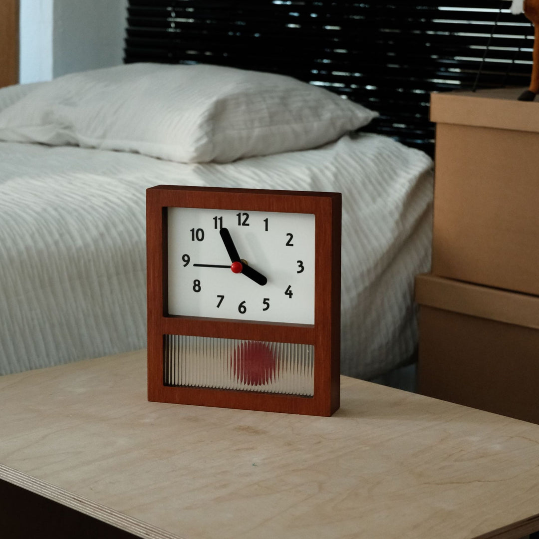 Red Dot Mid-Century Clock