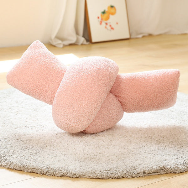 Coffee Time Knot Boucle Cushion