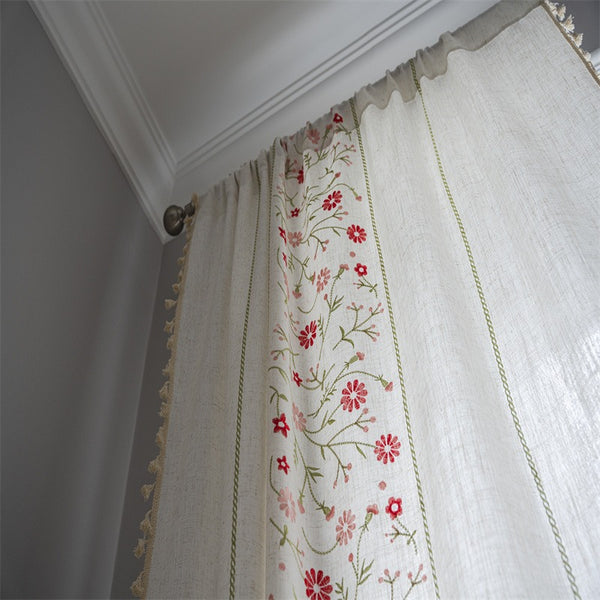 Wild Pink Floral Curtain