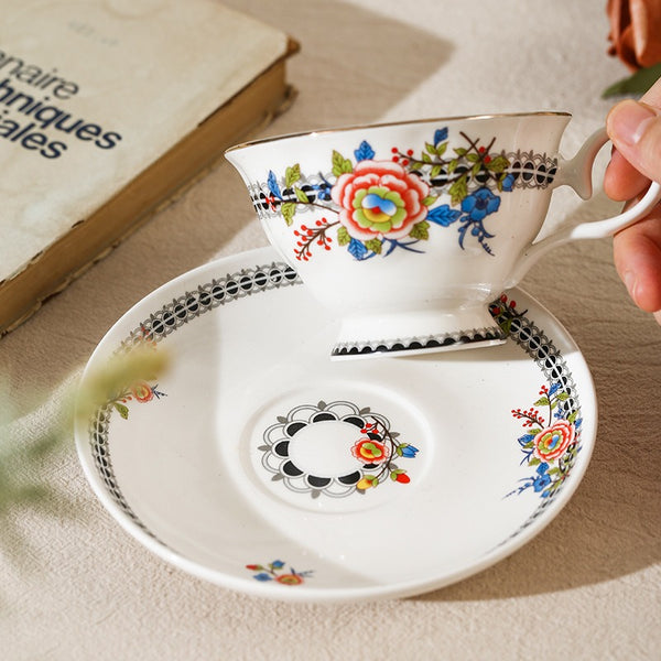 Blooming Peony Lace Teacup Set