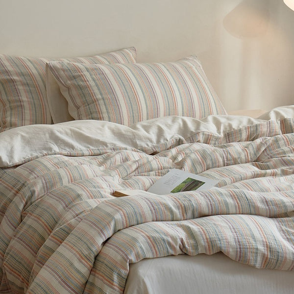 Rainbow Stripe Bedding Set
