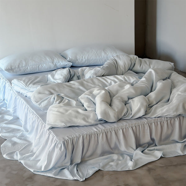 Ruffle Skirt Silky Bedding Set