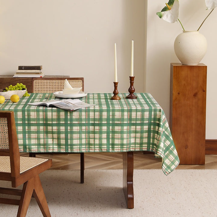 Moss Plaid Tablecloth