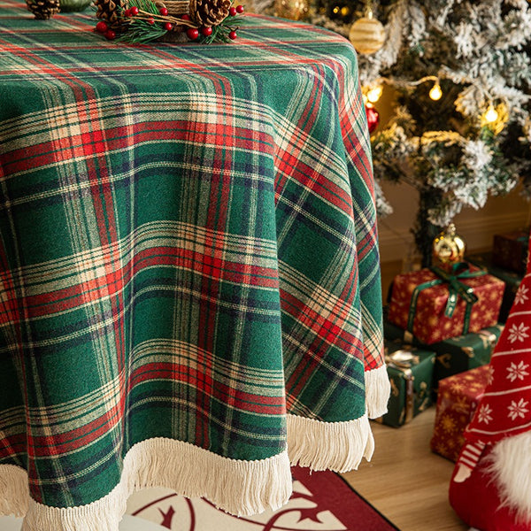Tartan Tassel Tablecloth