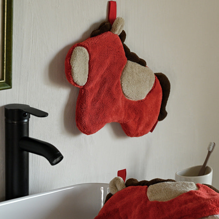 Red Horse Hanging Hand Towel Set