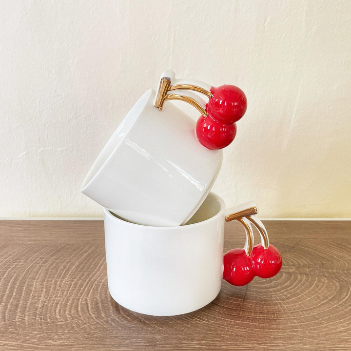 Cherry Pop Handle Mug