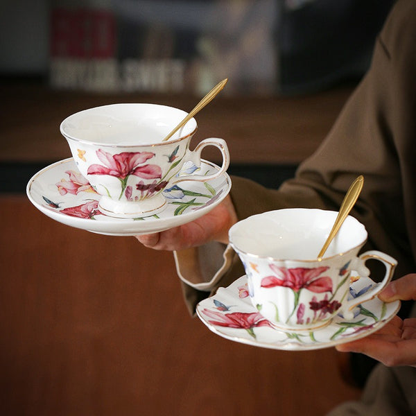 Watercolour Iris Teacup Set