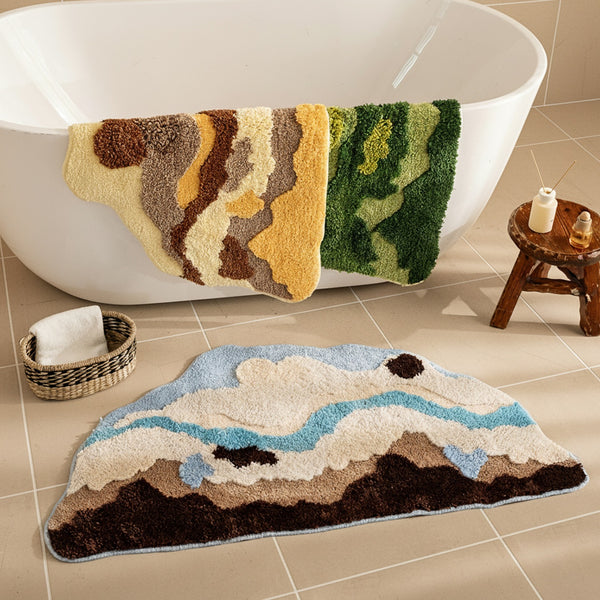 Cute Nature Scene Bath Mat