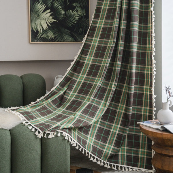 Green Tartan Curtain