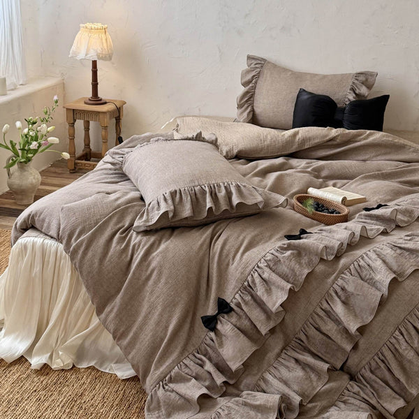 Vintage Cocoa Milk Bedding Set