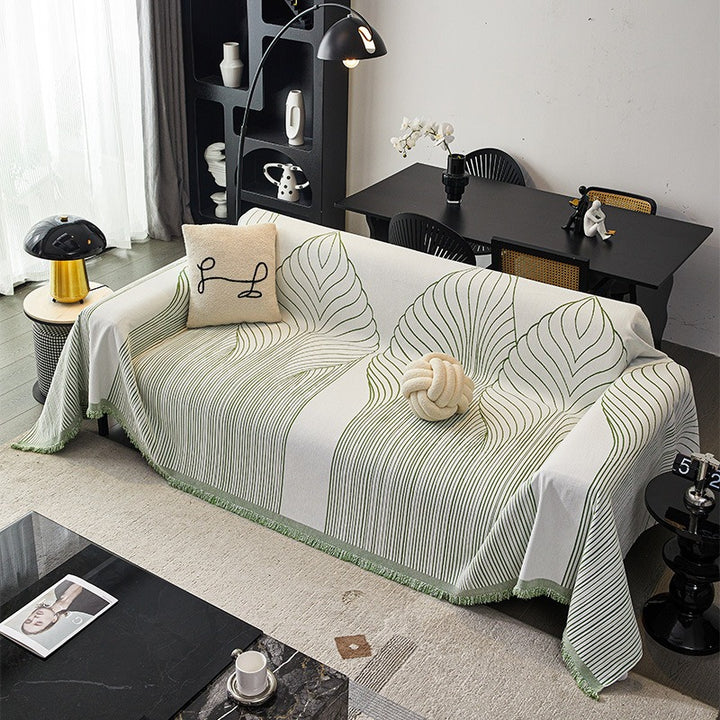 Dancing Green Line Sofa Cover