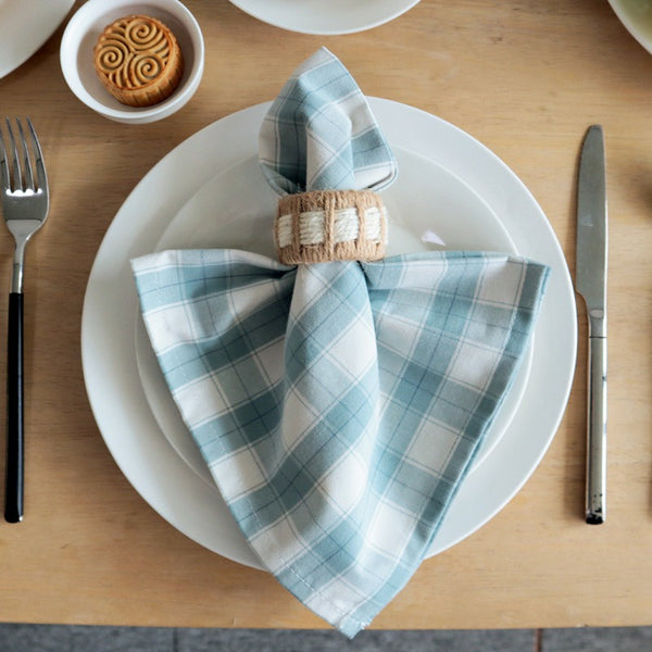 Blue Dream Checkered Napkin Set