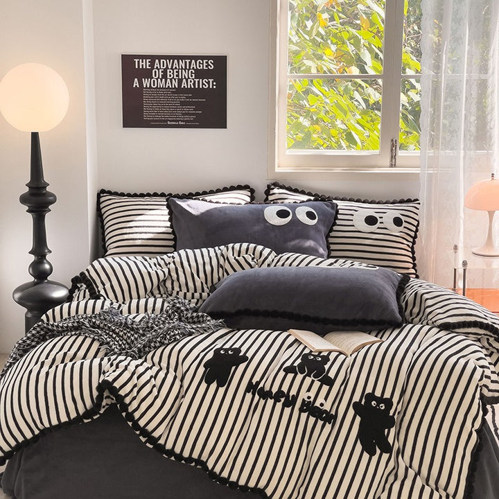 Purrfectly Cozy Bear Print Bedding Set