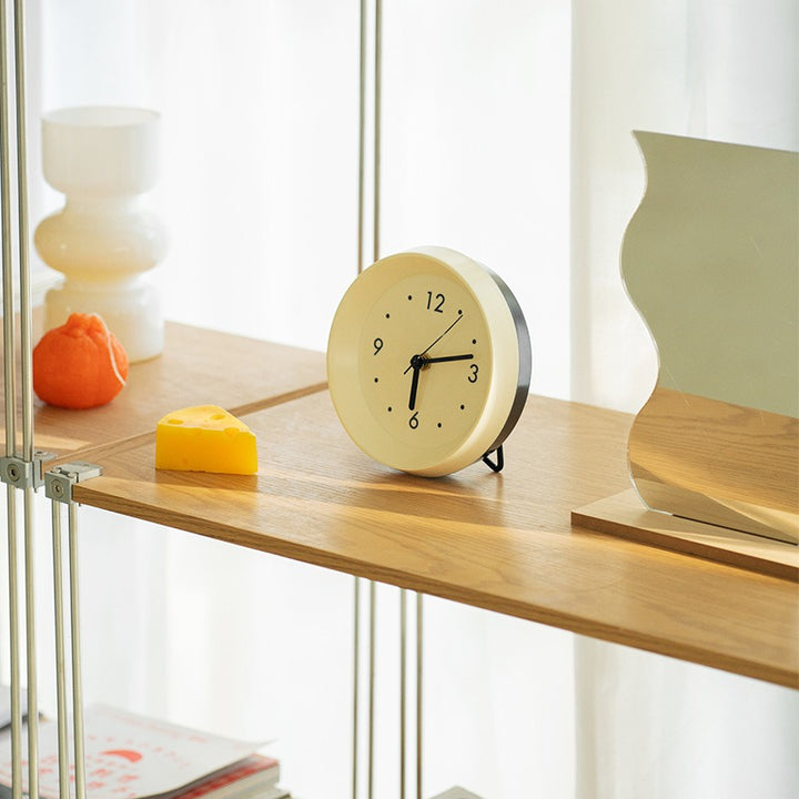 Minimal Ivory Desk Clock