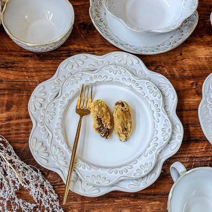 Garland Embossed Ceramic Dining Collection