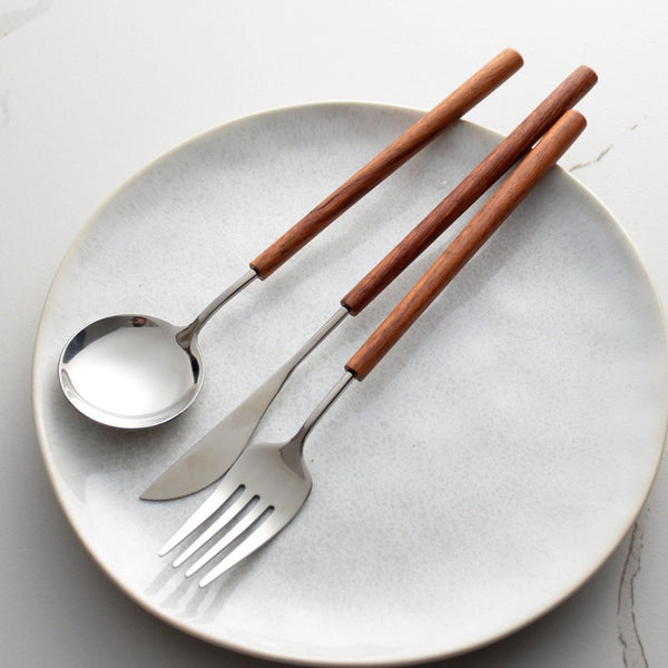 Warm Wood Handled Flatware