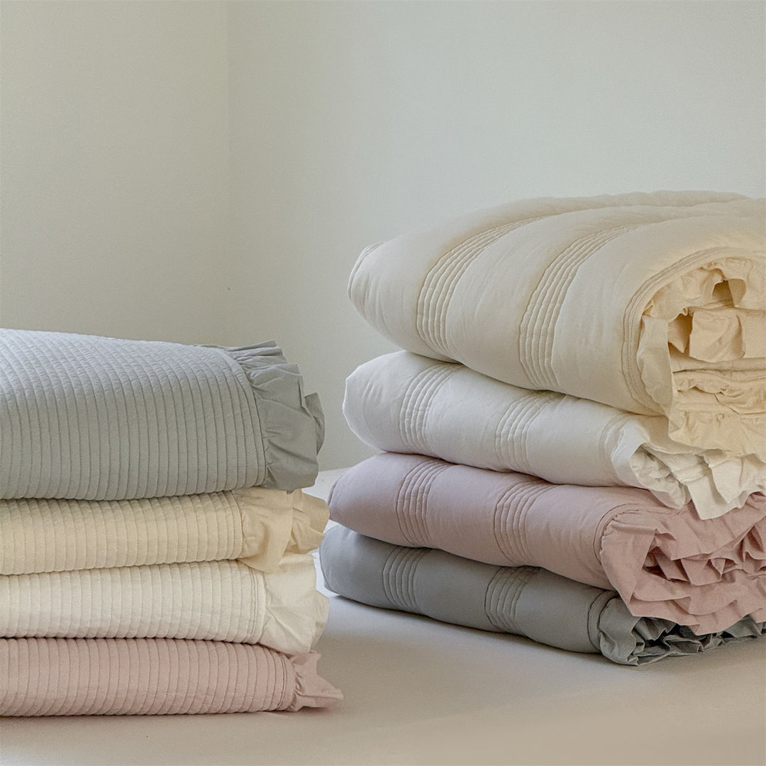 Soft Cream Summer Quilted Blanket