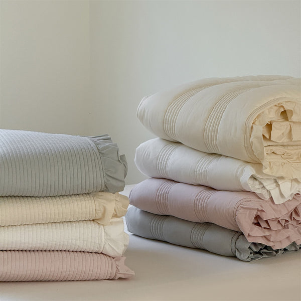 Soft Cream Summer Quilted Blanket