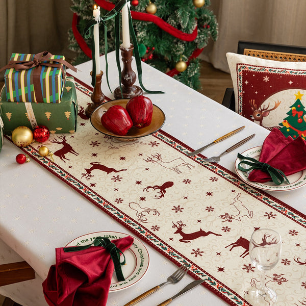 Running Reindeer Table Runner
